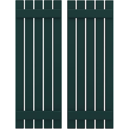 Americraft 5-Board (2 Batten) Exterior Real Wood Spaced Board-n-Batten Shutters, ARW101SB519X60FGH